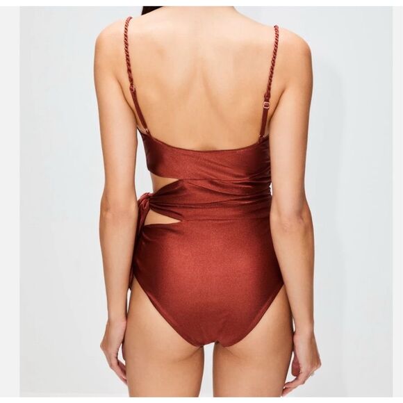 Johanna Ortiz Rust One Piece Swimsuit - Picture 3 of 8